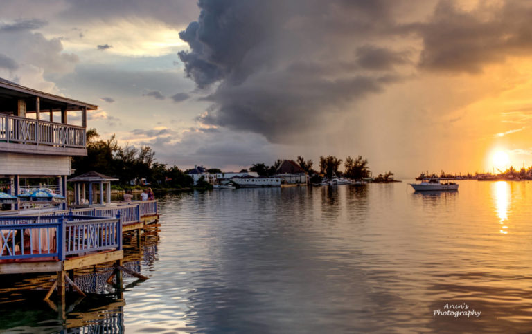 Sunset near Arawak Cay Grounds, Nassau, Bahamas